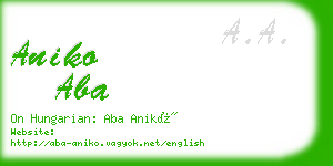 aniko aba business card